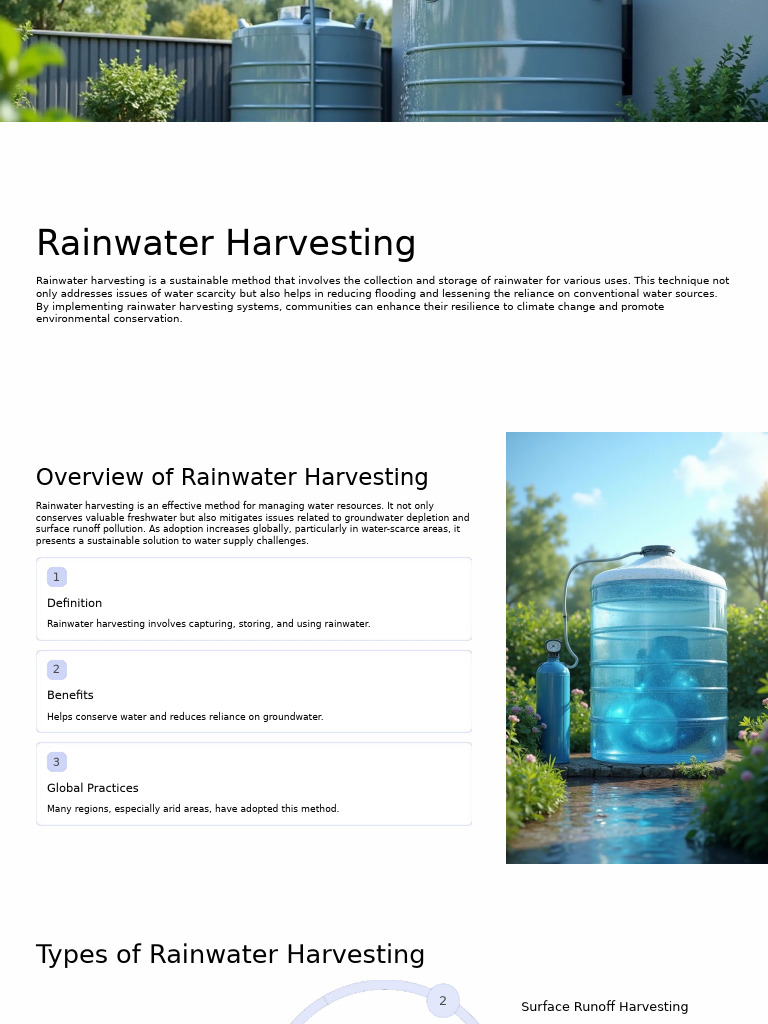 Benefits and Challenges of Rainwater Harvesting | PDF | Groundwater | Water
