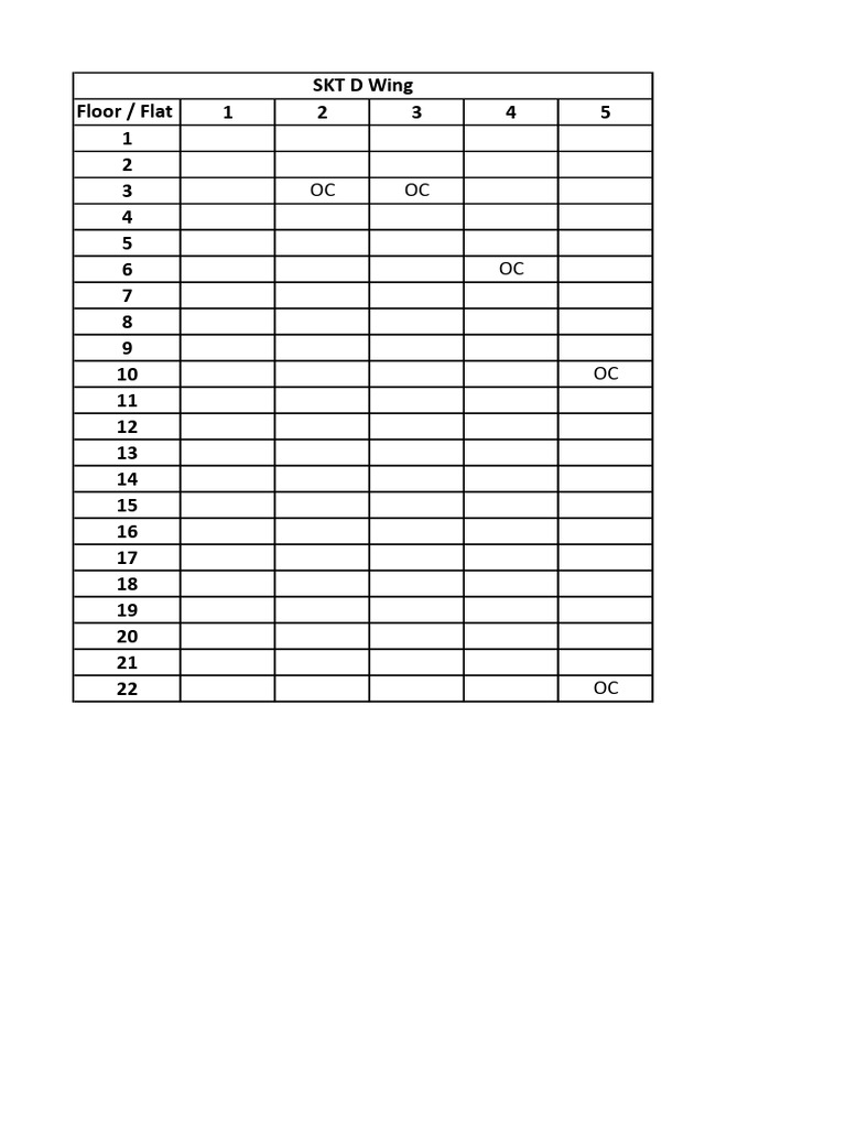 SKT D Wing Floor Plan Details | PDF