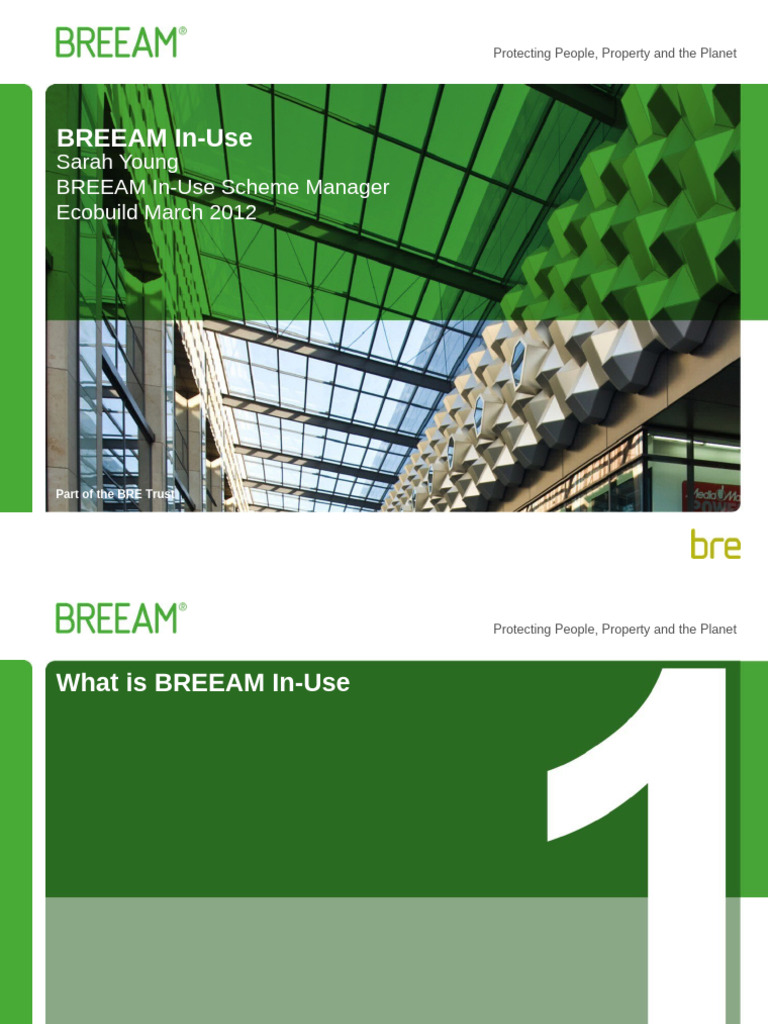 BREEAM In-Use: Environmental Assessment Guide | PDF | Business