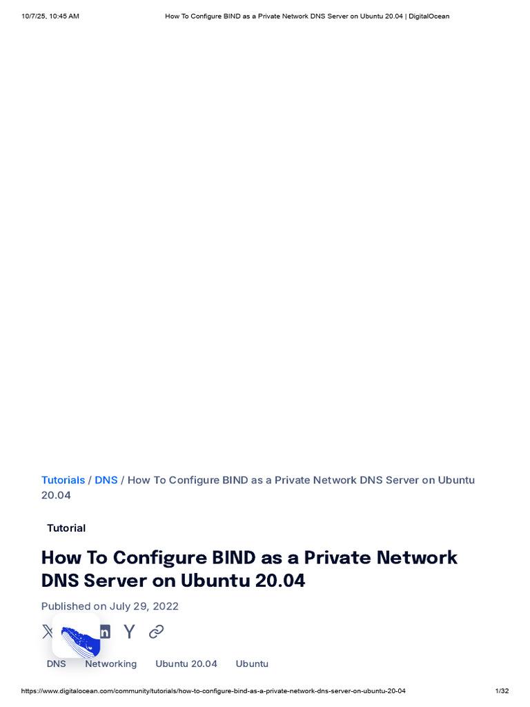 Configure BIND DNS on Ubuntu 20.04 | PDF | Domain Name System | Directories