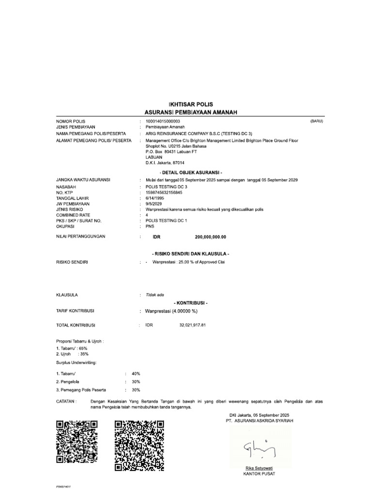 Polis Testing DRC 3 (Ikhtisar Polis) | PDF