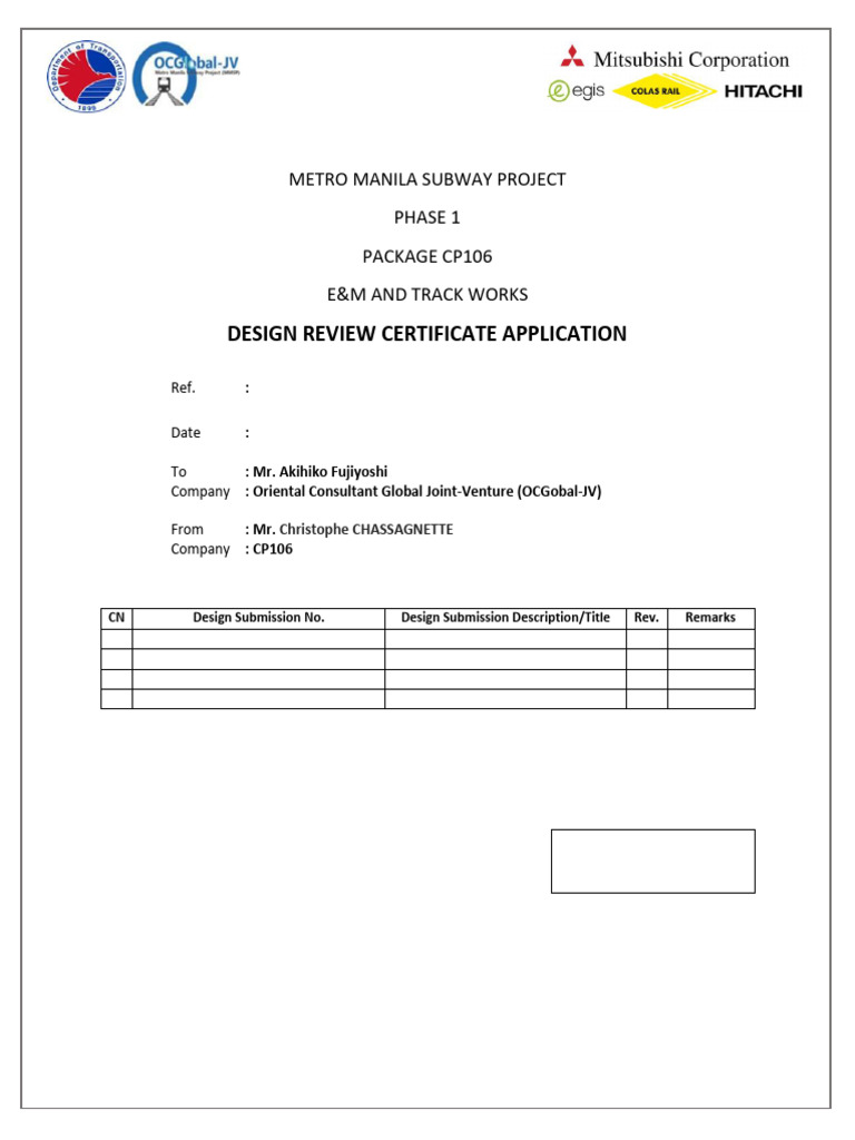 Metro Manila Subway Design Review Application | PDF