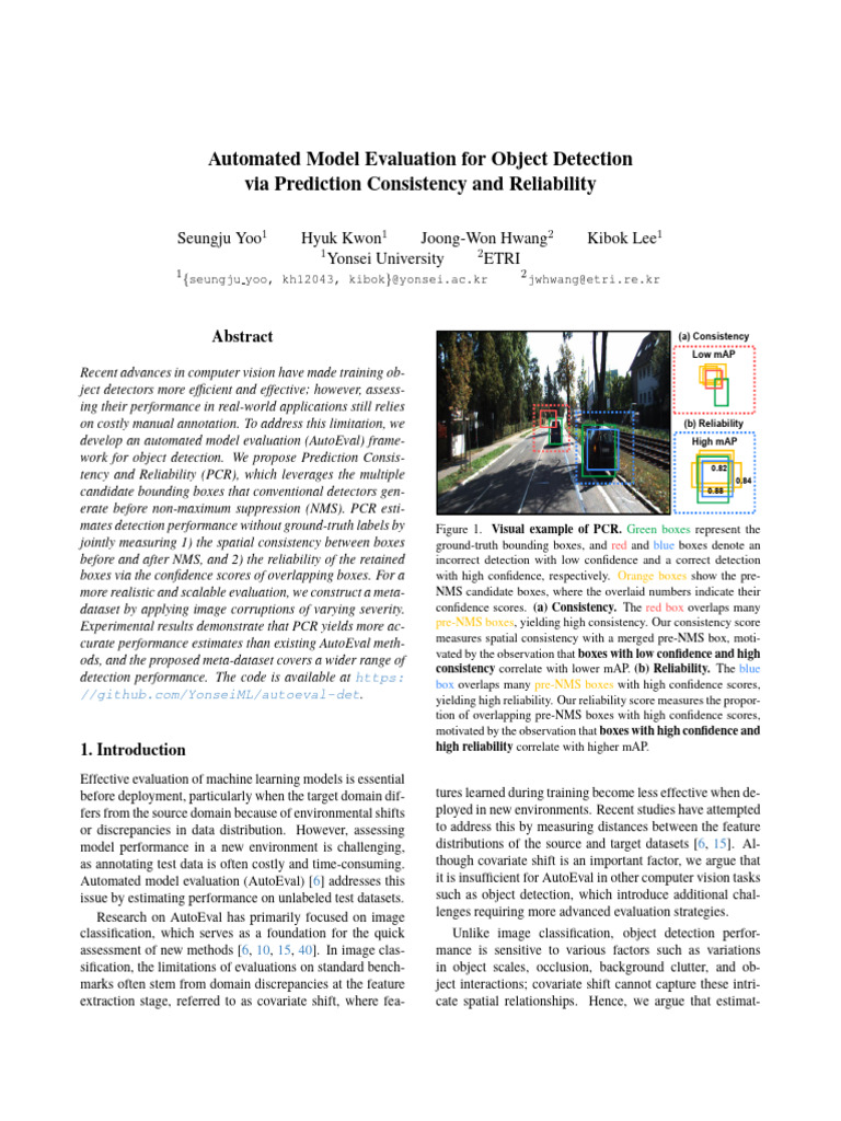 Automated Evaluation for Object Detection | PDF | Computer Vision ...