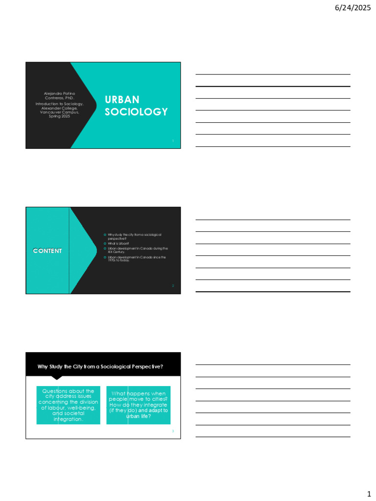 Urban+Sociology Spring+2025 | PDF