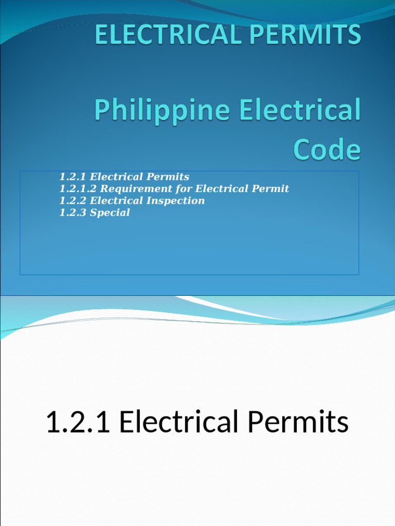 Electrical Permit and Inspection Guide | PDF | Electrical Wiring ...