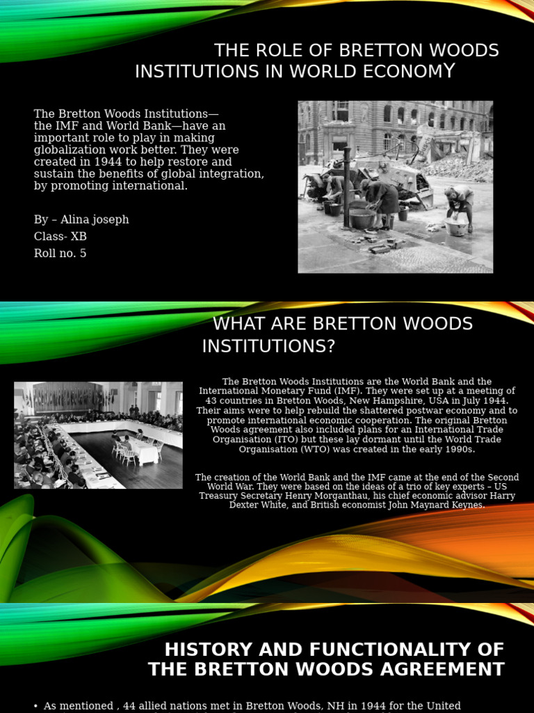 The Role of Bretton Woods Institutions in World | PDF | Bretton Woods ...