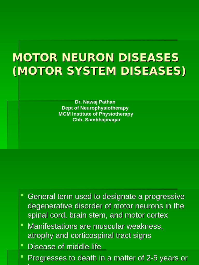 Motor Neuron Diseases | PDF | Spinal Cord | Motor Neuron