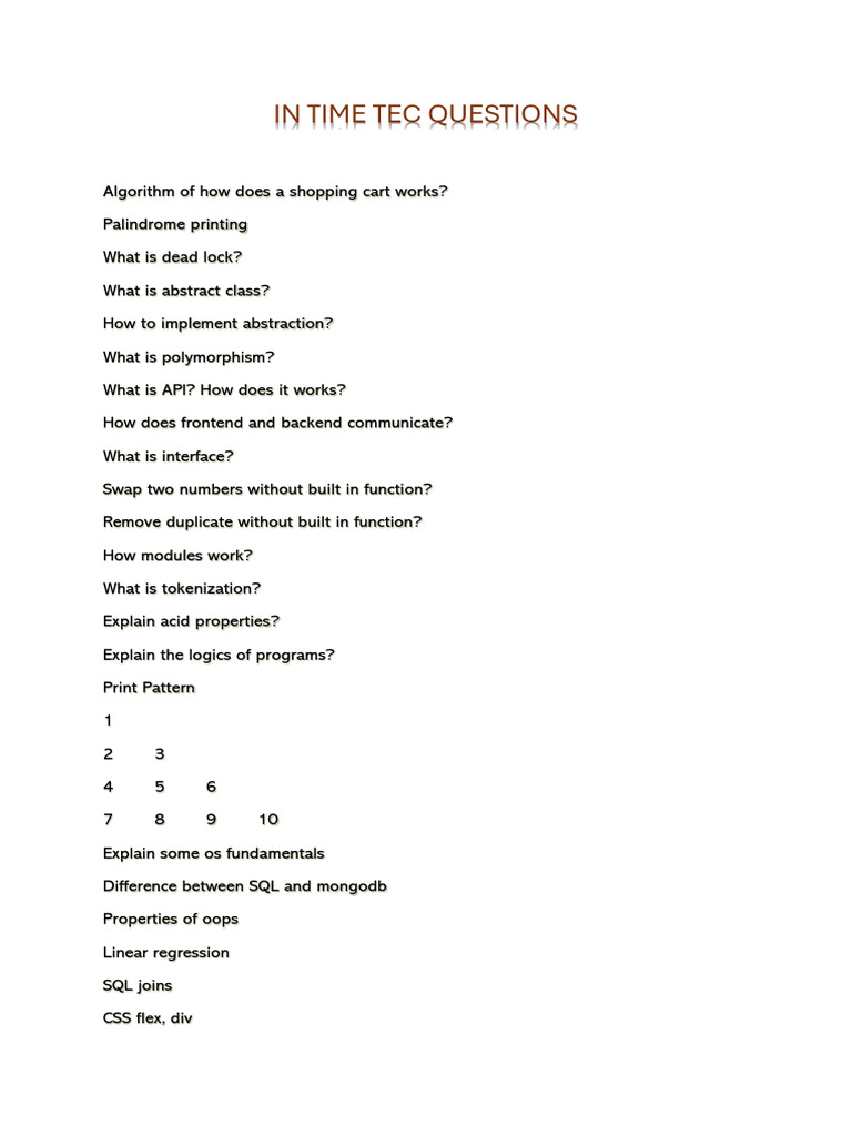 Round-1 (Aptitude Questions) | PDF