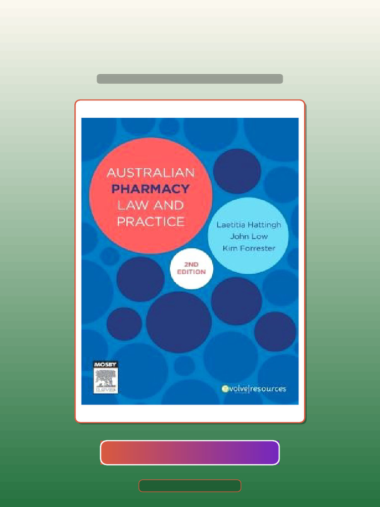 Australian Pharmacy Law and Practice 2nd Edition Get It Now | PDF ...