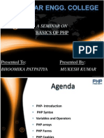 A Seminar On: Basics of PHP