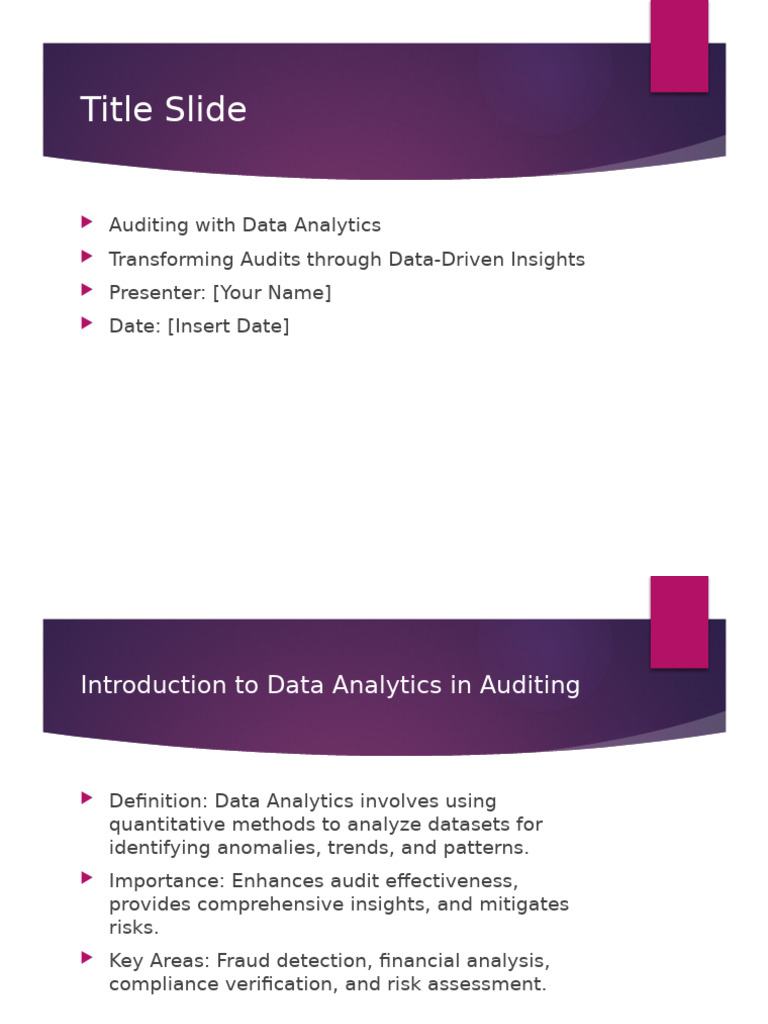 Data Analytics in Auditing Insights | PDF | Data Analysis | Analytics