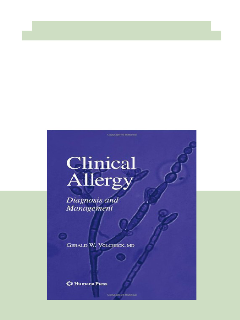 5112clinical Allergy Diagnosis and Management 1st Edition Gerald W ...
