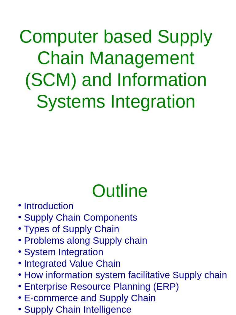 Supply Chain Management and Integration | PDF | Supply Chain Management ...
