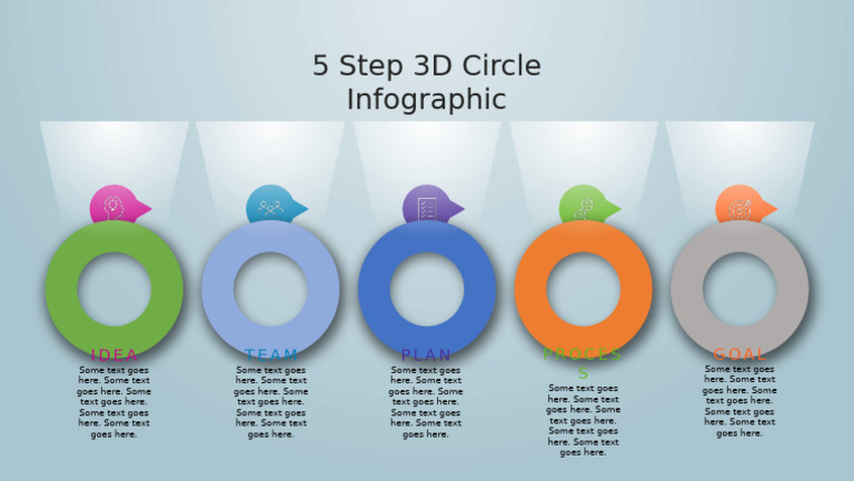 70 Powerpoint Presentation With 5 Step 3d Circle Infographic Pdf