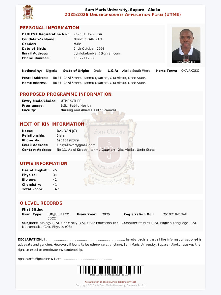 202551819638GA - 2025-2026 - 2025 - 2026 Undergraduate Application Form ...
