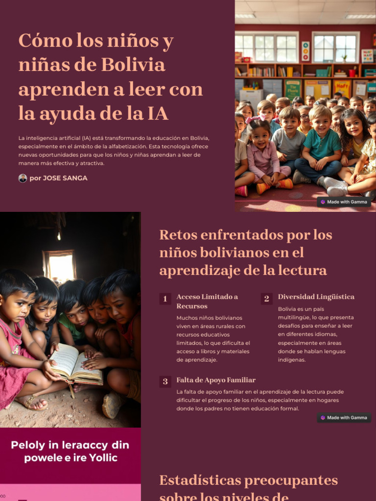 IA y alfabetización en niños bolivianos | PDF | Inteligencia artificial ...