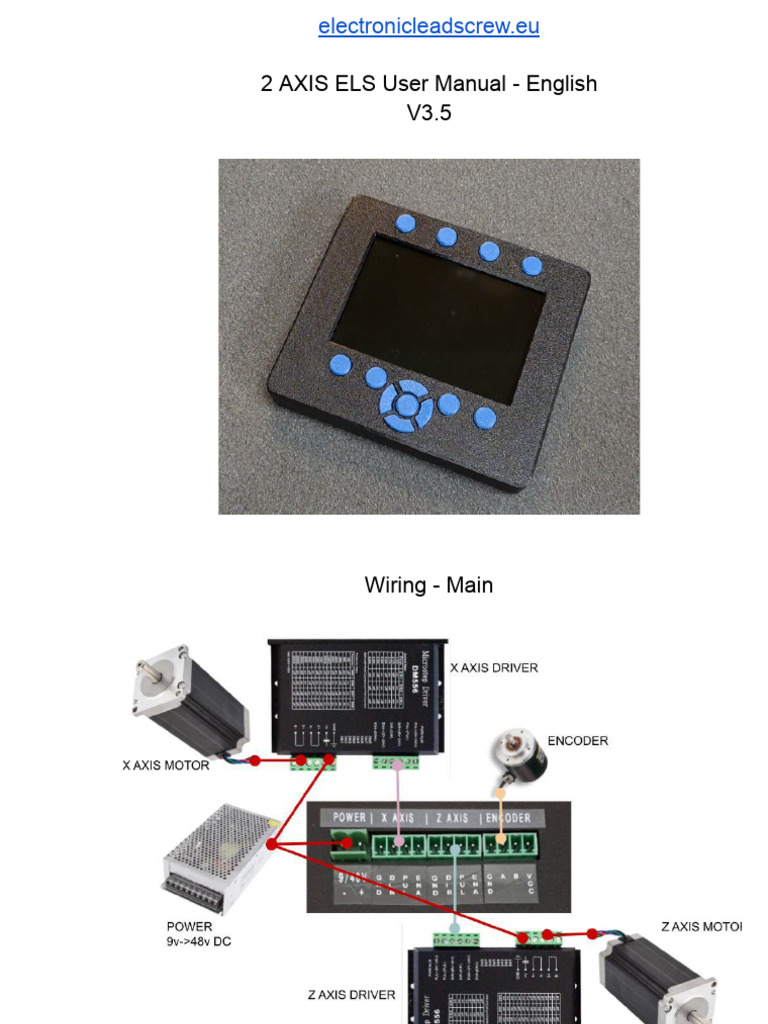 2 Axis ELS User Manual V3.5 | PDF | Gear | Mechanical Engineering