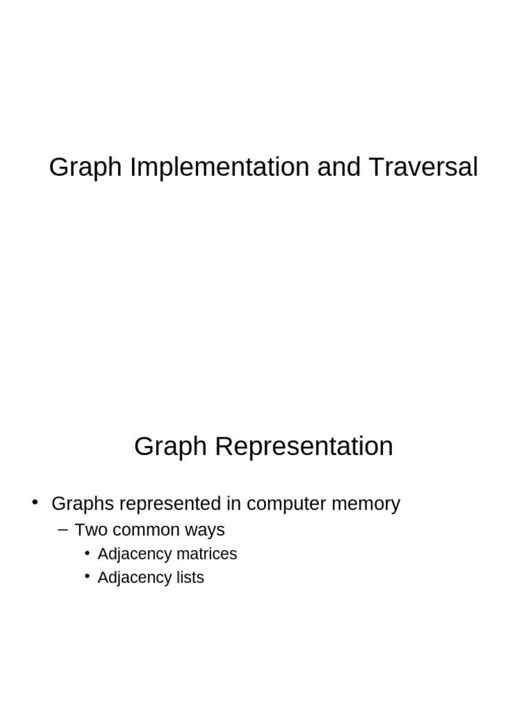 Graph Impl and Traversal | PDF | Algorithms | Combinatorics