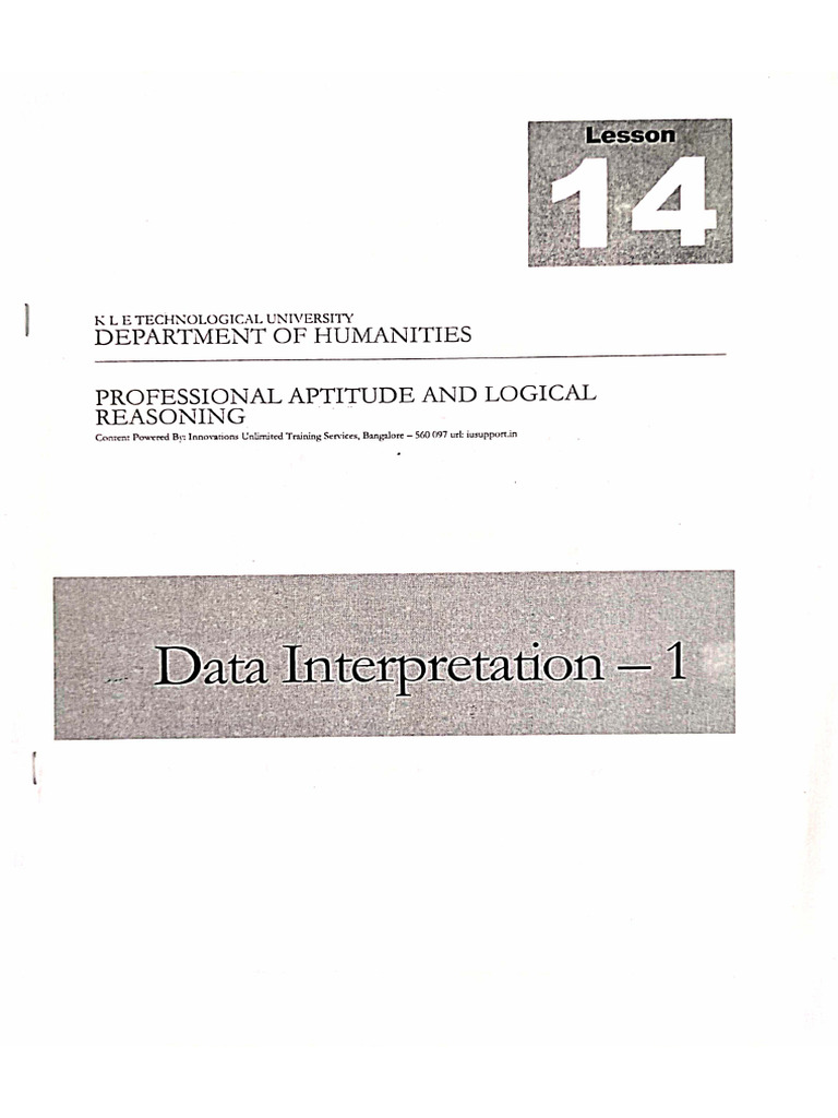 Data Interpretation - 1 | PDF