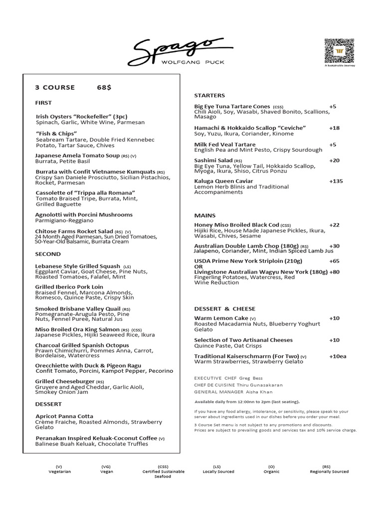Upscale Seafood and Fine Dining Menu | PDF | Pesto | Cooking