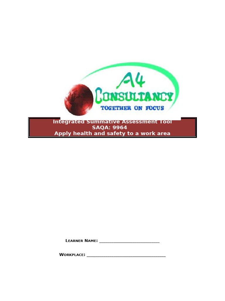 Unit Standard 9964 Assessment Guide | PDF | Learning | Occupational ...