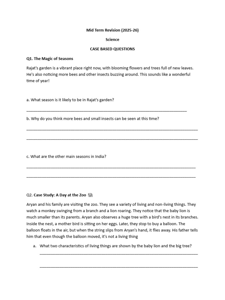 Science Case Based Mid Term | PDF