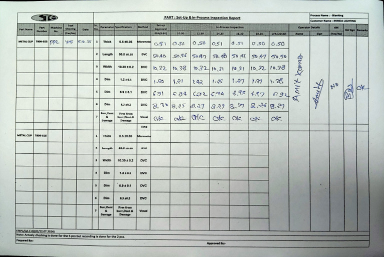 Fpa & Lpa Inspection Report | PDF | Quality