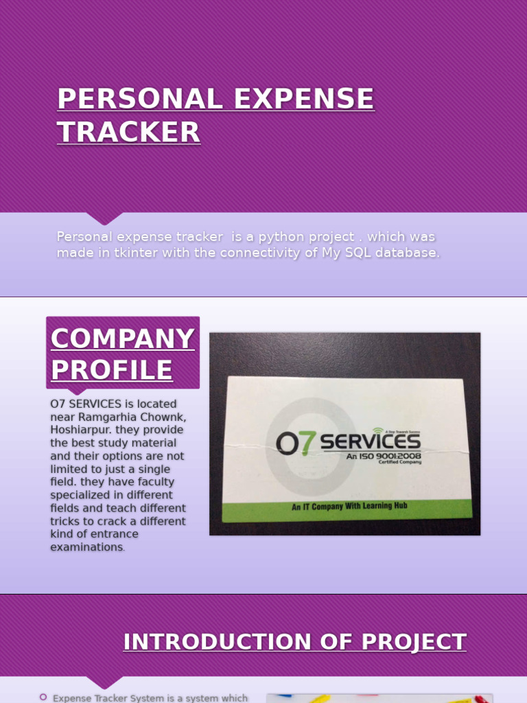 Personal Expense Tracker | PDF | Database Transaction | Databases