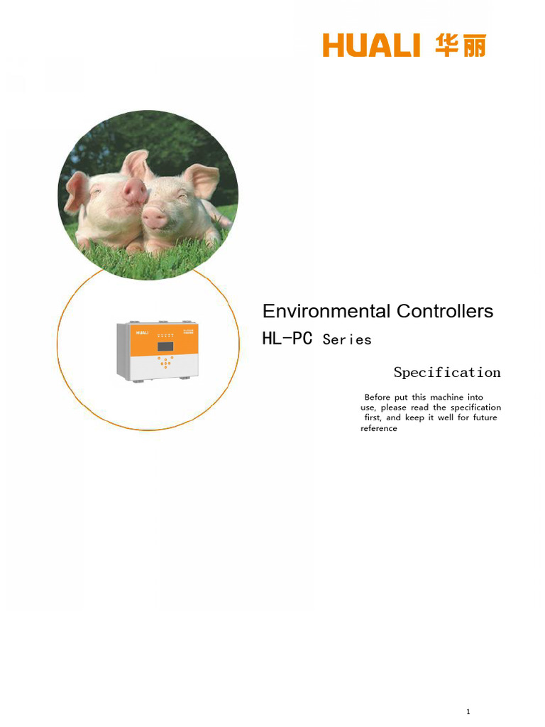 HL-PC Series Environmental Controller Specs | PDF | Humidity | Sensor