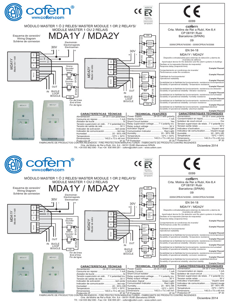 Módulo Master 1 o 2 Relés MDA1Y/MDA2Y | PDF | Componentes | Ingeniería ...