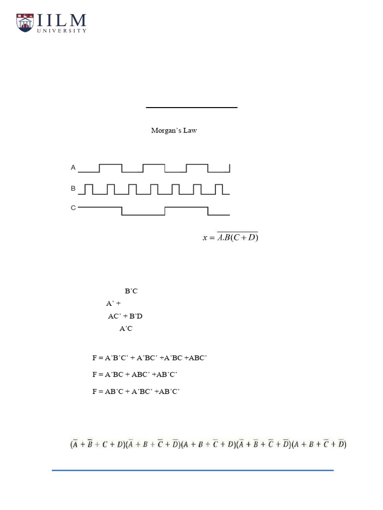 DECO Unit 1 Tutorial: Logic Circuits & Boolean Algebra | PDF | Logic ...