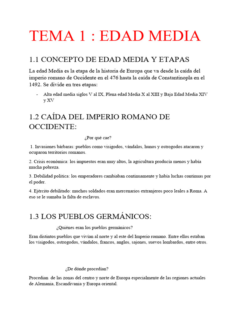 Historia de la Edad Media y Visigodos | PDF | imperio Bizantino ...