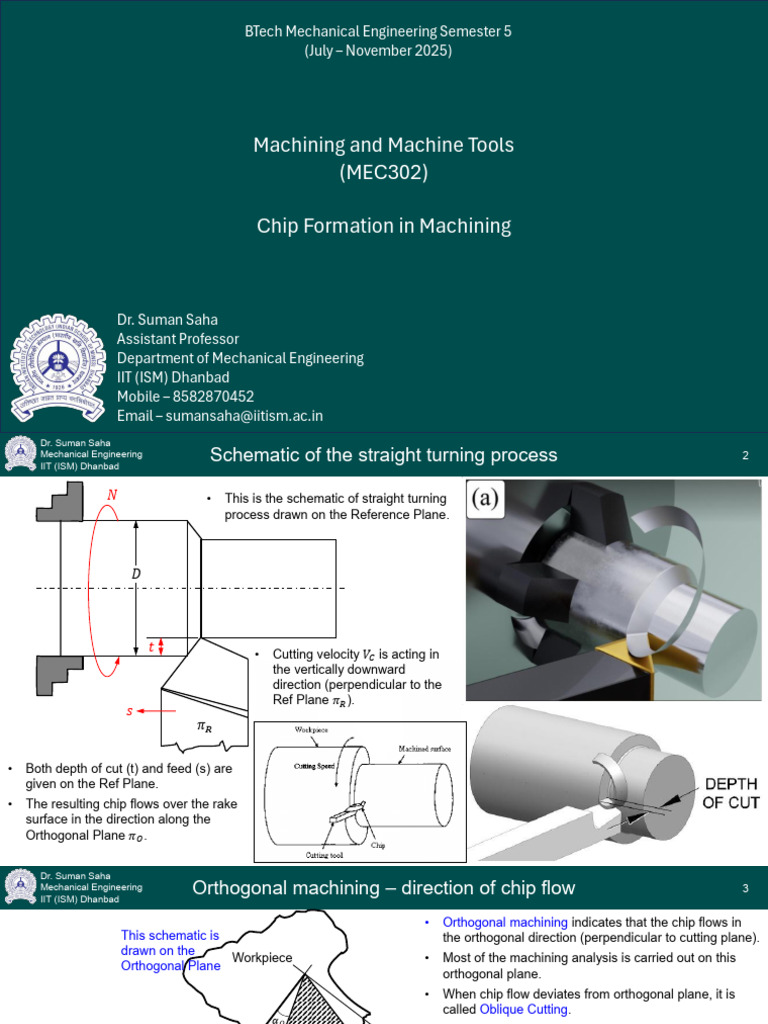 Chip Formation Mechanics - Theory 3 | PDF | Shear Stress | Machining