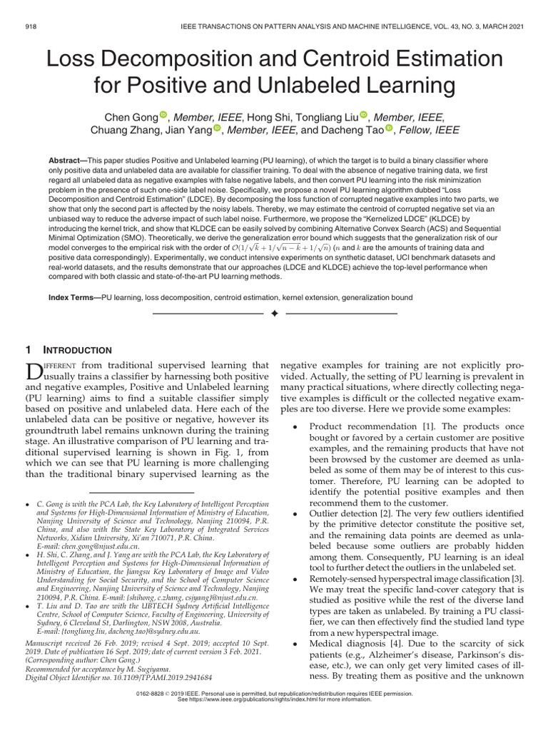 TPAMI 2021 Loss Decomposition and Centroid Estimation For Positive and ...