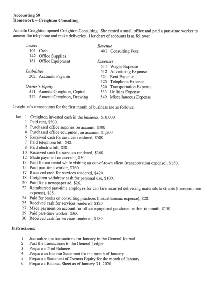 Homework+ +Creighton+Consulting | PDF
