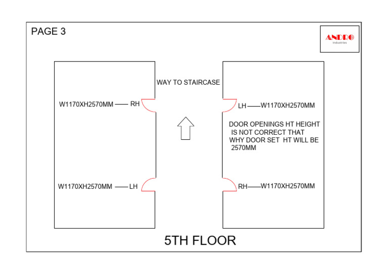 5Th Floor: Way To Staircase | PDF