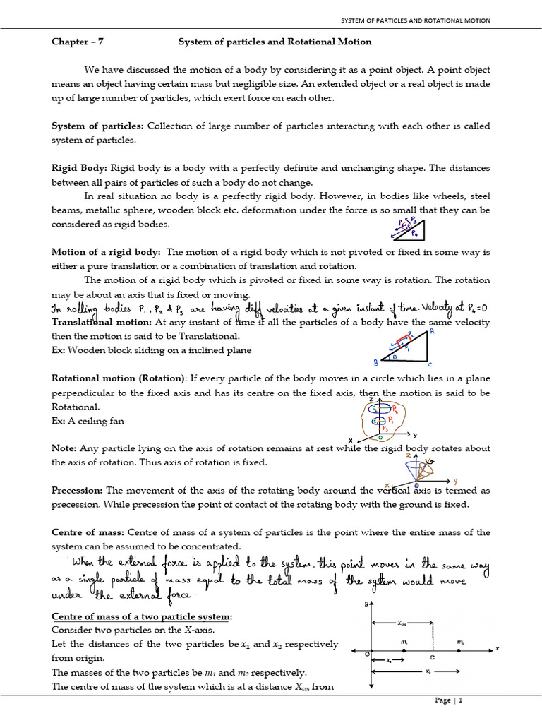 System of Particles and Rotation | PDF | Rotation Around A Fixed Axis ...