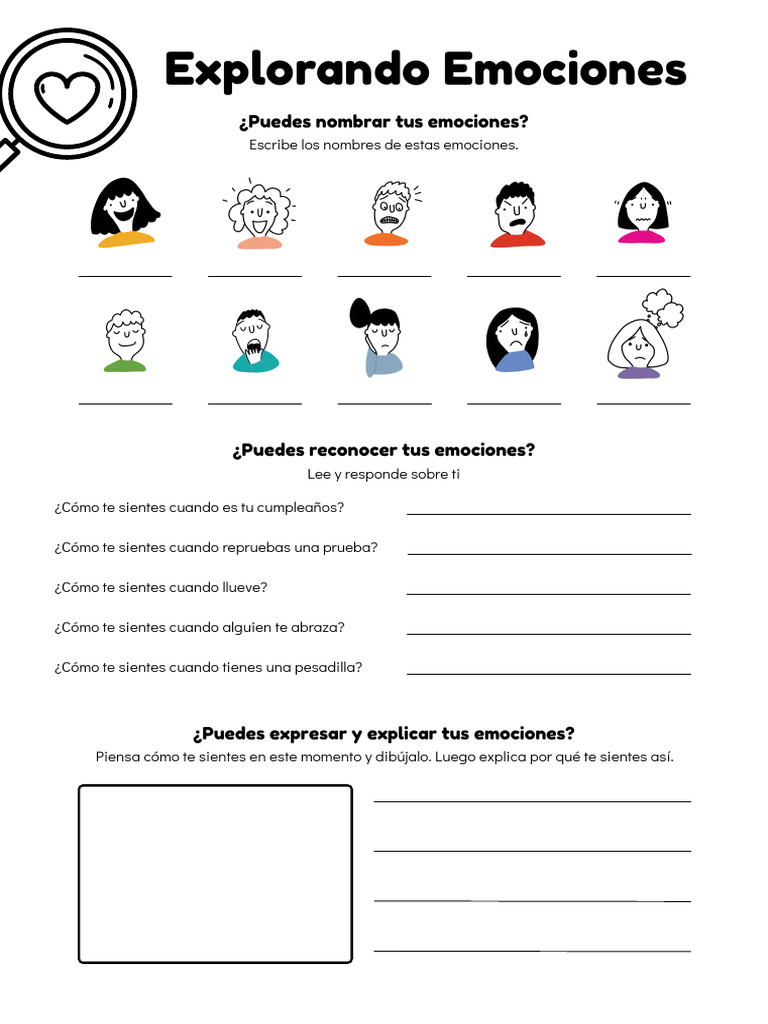 Actividades para Reconocer Emociones Infantil | PDF