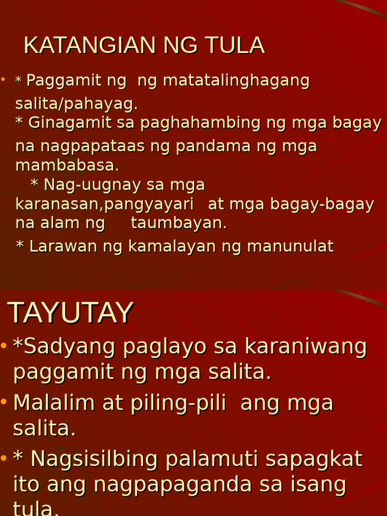 Tayutay | PDF
