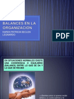 Balances en La Organización