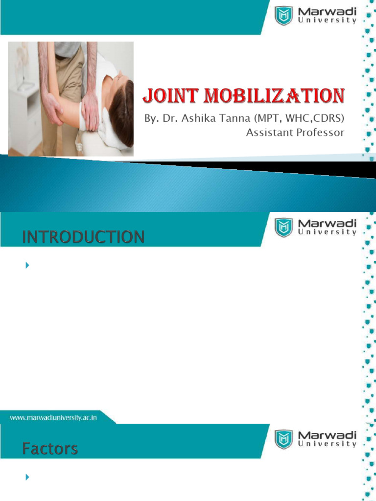 Manual Therapy Techniques for Joint Motion | PDF | Anatomical Terms Of ...