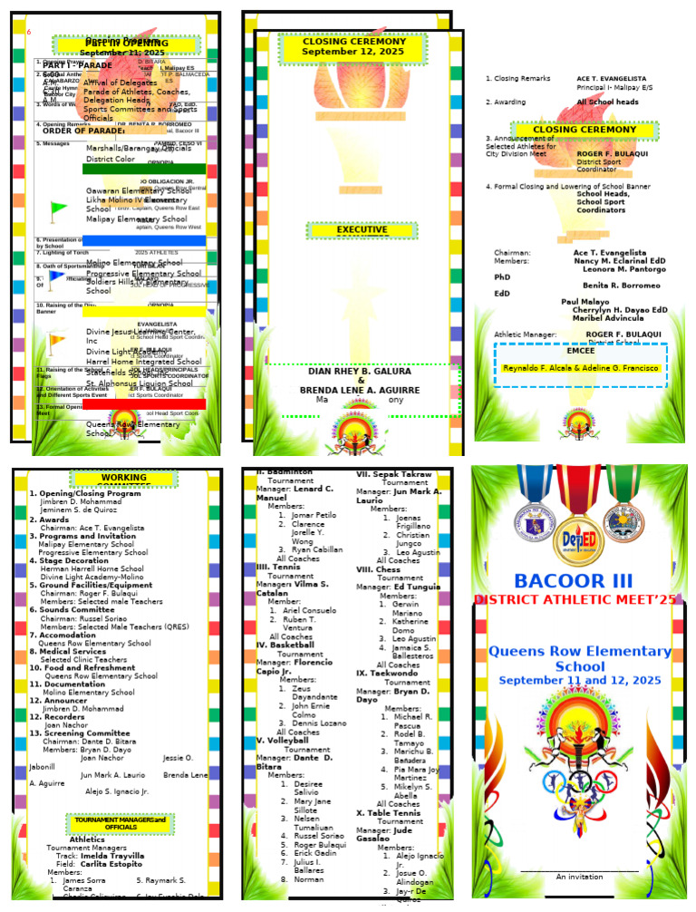 Bacoor III District Athletic Meet 2025 | PDF