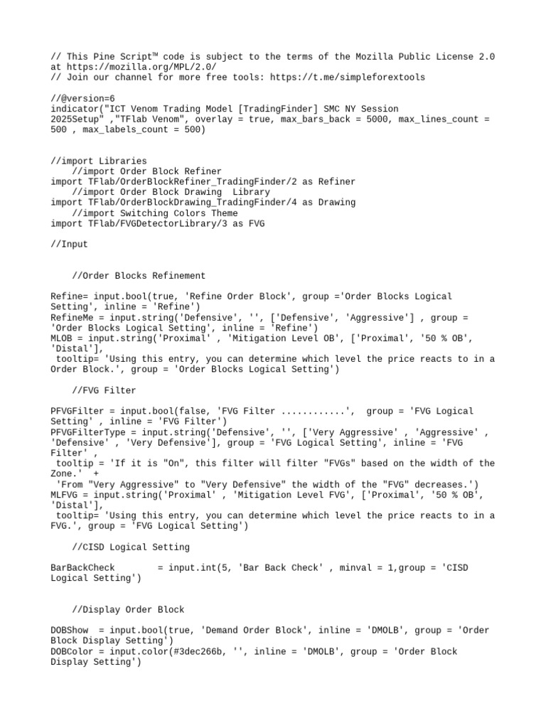 Indicator ICT Venom Trading Model TradingFinder SMC NY Session ...