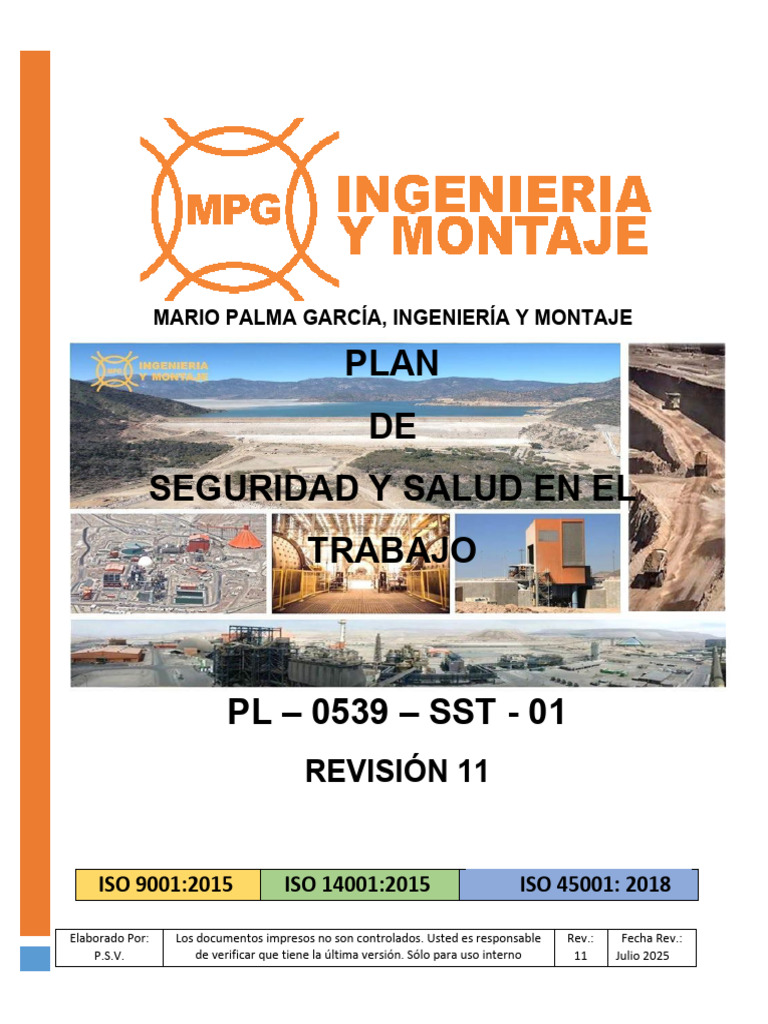 Plan de Seguridad y Salud Laboral 2025 | PDF | Seguridad y salud ...