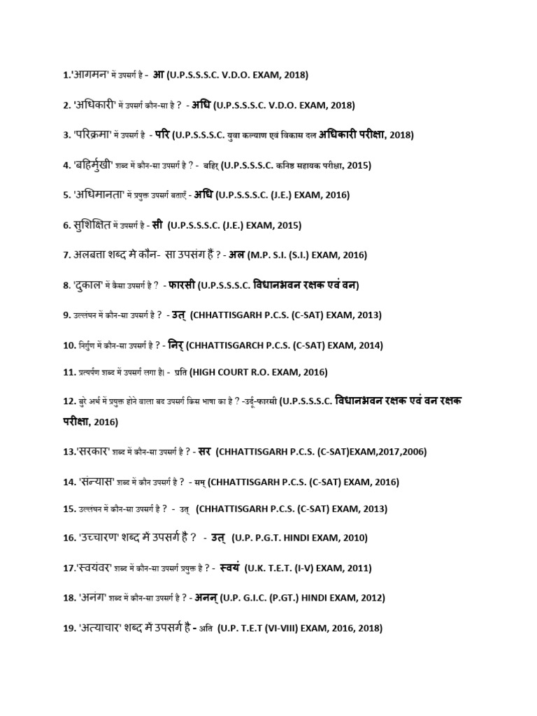 Upsarg Pyq | PDF
