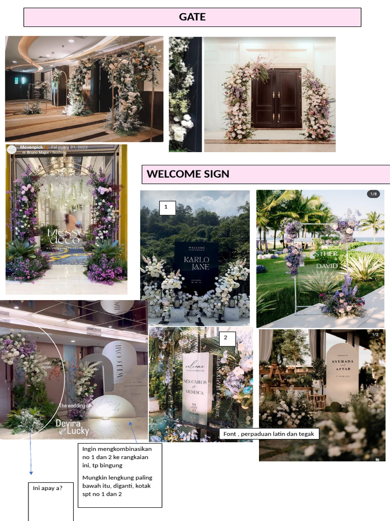 Gate, Bunga Jln, Wallgallery, Photobooth Dll | PDF