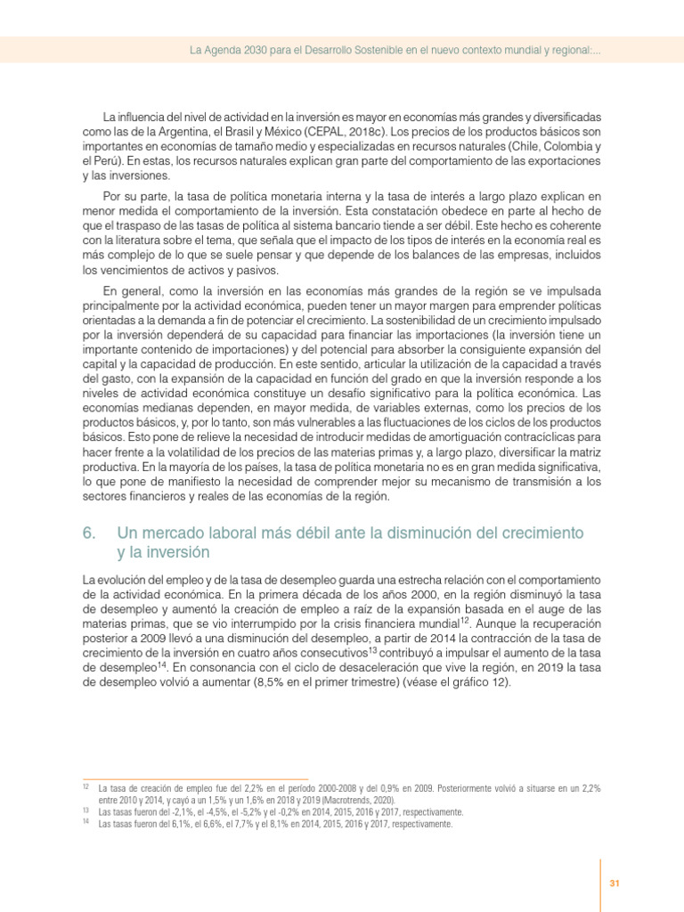 Inversión y empleo en América Latina 2030 | PDF | Desempleo | Empleo