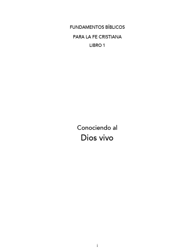 Fundamentos Bíblicos de la Fe Cristiana | PDF | Trinidad | espíritu Santo