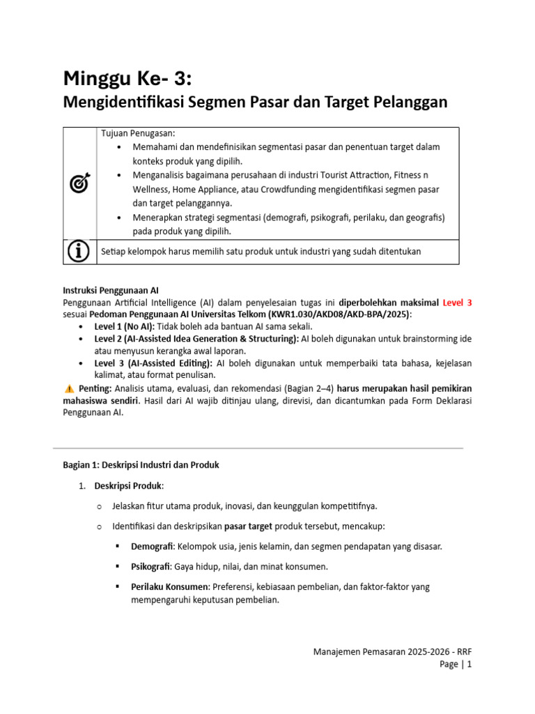 Segmentasi Pasar dan Target Pelanggan 2025 | PDF