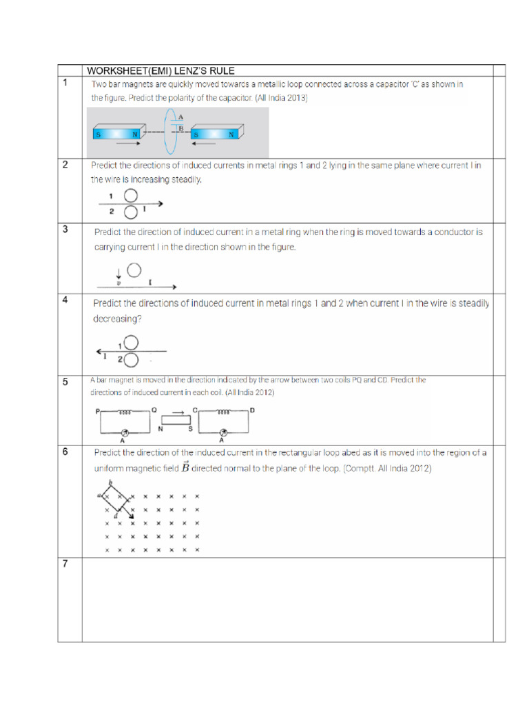 Induced Currents and Capacitor Polarity | PDF | Electromagnetic ...